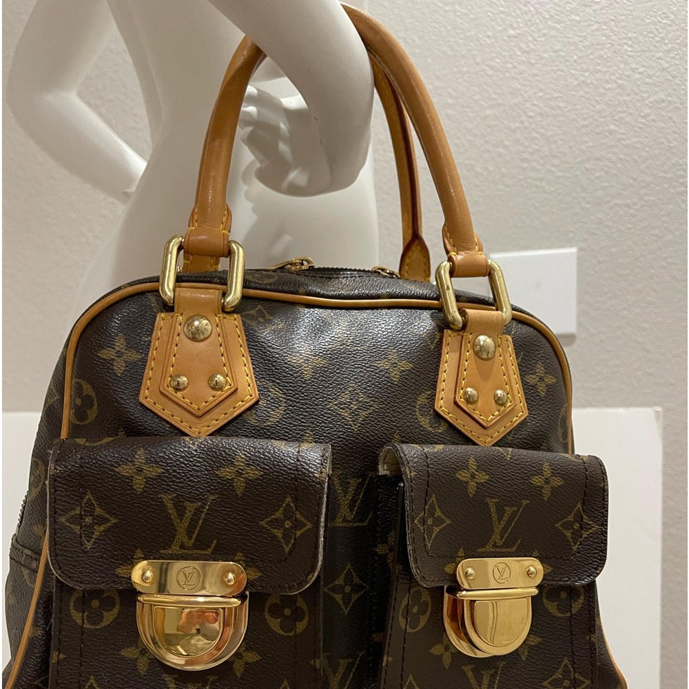 Louis Vuitton Canvas Manhattan PM Satchel Handbag